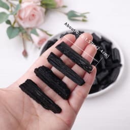50G/BAG Natural Crystal Black Tourmaline Raw Stone ILrregular Size Reiki Healing Energy Gemstone Mineral Specimen Home Decora