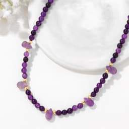 4mm Green Aventurine Beads Necklace Natural Stone Water Drop Charm Necklaces For Women Men Amethysts Tiger Eye Choker Jewelry