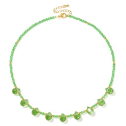 4mm Green Aventurine Beads Necklace Natural Stone Water Drop Charm Necklaces For Women Men Amethysts Tiger Eye Choker Jewelry
