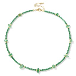 4mm Green Aventurine Beads Necklace Natural Stone Water Drop Charm Necklaces For Women Men Amethysts Tiger Eye Choker Jewelry