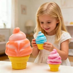 Schylling Nee Doh Ice Cream Sensory Fidget Toy Squeeze Stress Relief Emotional Regulation Gift