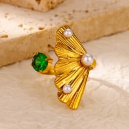 Luxury Stainless Steel Rings Gold Plated Colorful Stone Zircon Crystal Heart Ring For Women Wedding Boho Jewelry Christmas Gift