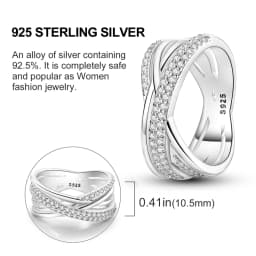 925 Sterling Silver Infinite Love Ring Original Luxury Design Zircon Finger Rings For Women High Quality Wedding Jewelry Gift