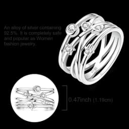 925 Sterling Silver Infinite Love Ring Original Luxury Design Zircon Finger Rings For Women High Quality Wedding Jewelry Gift