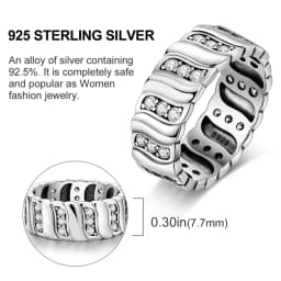 925 Sterling Silver Infinite Love Ring Original Luxury Design Zircon Finger Rings For Women High Quality Wedding Jewelry Gift