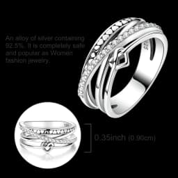 925 Sterling Silver Infinite Love Ring Original Luxury Design Zircon Finger Rings For Women High Quality Wedding Jewelry Gift