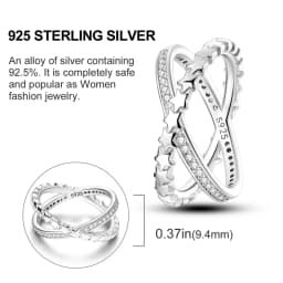 925 Sterling Silver Infinite Love Ring Original Luxury Design Zircon Finger Rings For Women High Quality Wedding Jewelry Gift