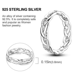 925 Sterling Silver Infinite Love Ring Original Luxury Design Zircon Finger Rings For Women High Quality Wedding Jewelry Gift