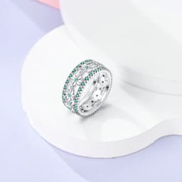 925 Sterling Silver Infinite Love Ring Original Luxury Design Zircon Finger Rings For Women High Quality Wedding Jewelry Gift