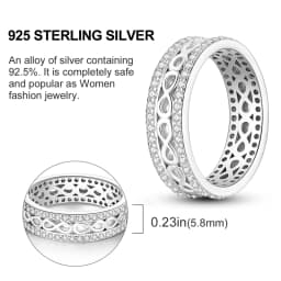 925 Sterling Silver Infinite Love Ring Original Luxury Design Zircon Finger Rings For Women High Quality Wedding Jewelry Gift