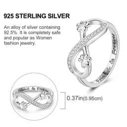 925 Sterling Silver Infinite Love Ring Original Luxury Design Zircon Finger Rings For Women High Quality Wedding Jewelry Gift