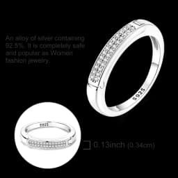 925 Sterling Silver Infinite Love Ring Original Luxury Design Zircon Finger Rings For Women High Quality Wedding Jewelry Gift