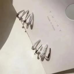 Korean Fashion Zircon Drop Earrings For Women Jewelry 2026 Trending New Luxury Women's Geometric Hoop Earrings Pendientes Gifts