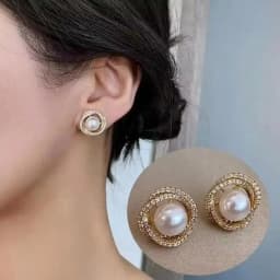 Korean Fashion Zircon Drop Earrings For Women Jewelry 2026 Trending New Luxury Women's Geometric Hoop Earrings Pendientes Gifts