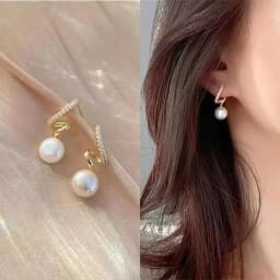 Korean Fashion Zircon Drop Earrings For Women Jewelry 2026 Trending New Luxury Women's Geometric Hoop Earrings Pendientes Gifts
