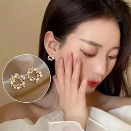Korean Fashion Zircon Drop Earrings For Women Jewelry 2026 Trending New Luxury Women's Geometric Hoop Earrings Pendientes Gifts