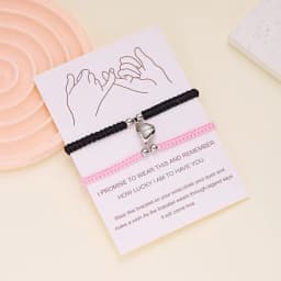 Handmade Heart Magnet Bracelet for Women Men Fashion Adjustable Braided Couple Bracelet Lovers Bestie Friendship Jewelry Sets