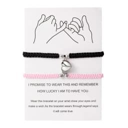 Handmade Heart Magnet Bracelet for Women Men Fashion Adjustable Braided Couple Bracelet Lovers Bestie Friendship Jewelry Sets
