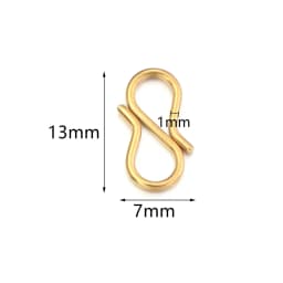 30pcs Stainless Steel S Shape End Clasps Hooks Chains Connectors For Jewelry Making DIY Handmade Bracelets Necklace Accessories
