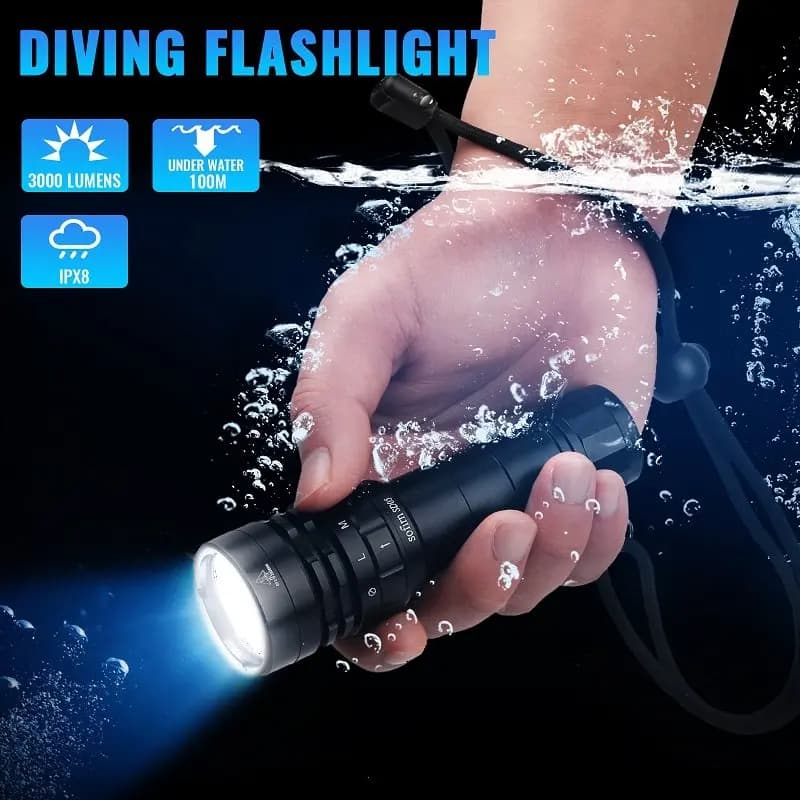 SOFIRN SD05 Scuba Diving Flashlight XHP50.2 21700 Lantern 3000lm IPX8 Waterproof Magnetic Ring Orange Peel Reflector 18650 Torch