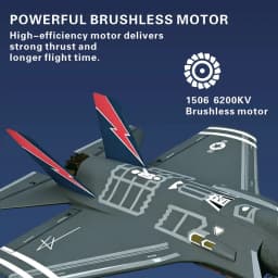 F‑35 Lightning RC Aircraft 40MM Ducted‑Fan Durable EPP 6‑Axis Gyro System 2.4G One‑Click Aerobatic Flight 4CH Glider RTF