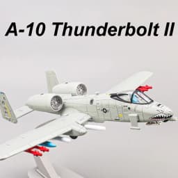 1:32 A-10 Thunderbolt II F-14 Fighter Model Toy Foldable Wheels Metal Body Airplane Sound Light Models Gifts for Children