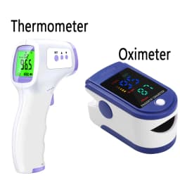 Non-Contact Temperature IR Thermometer Body Fast Measure Digital Fever Thermometer OR Portable Fingertip Blood Oxygen Oximeter