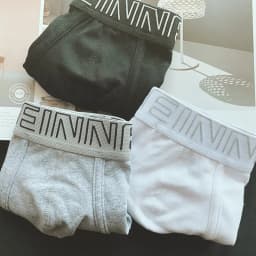 3pcs/lot Men's underwear made of pure cotton, Japanese style, simple white flat corner pants,with waistband and buttocks raised,