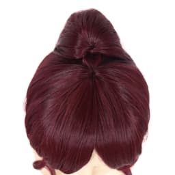 Megara Costume for Women Synthetic Fiber Megara Dark Red Wig - Cherry Red Ponytail for Meg Hercules Costume Cosplay Accessories