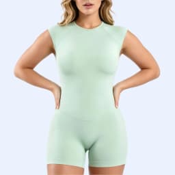 NCOYOE Short Sleeve One Piece Seamless Backless Yoga Workout Sports Clothes Women Gym Slim Fit Running Fitness Bodysuit