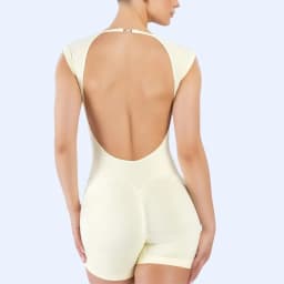 NCOYOE Short Sleeve One Piece Seamless Backless Yoga Workout Sports Clothes Women Gym Slim Fit Running Fitness Bodysuit