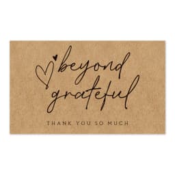 50pcs Natural Kraft Paper Thank You Cards for Small Business Appreciation Enterprise Thank You For Your Order Card Greeting Card