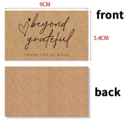 50pcs Natural Kraft Paper Thank You Cards for Small Business Appreciation Enterprise Thank You For Your Order Card Greeting Card