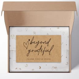 50pcs Natural Kraft Paper Thank You Cards for Small Business Appreciation Enterprise Thank You For Your Order Card Greeting Card