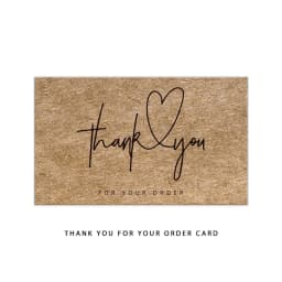 50pcs Natural Kraft Paper Thank You Cards for Small Business Appreciation Enterprise Thank You For Your Order Card Greeting Card