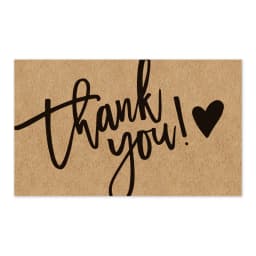 50pcs Natural Kraft Paper Thank You Cards for Small Business Appreciation Enterprise Thank You For Your Order Card Greeting Card
