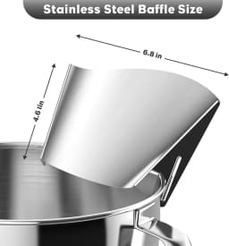 Pouring Chute for KitchenAid Stand Mixer Stainless Steel Bowl, Premium Stainless Steel for Kitchen Aid Accessories and Attachmen