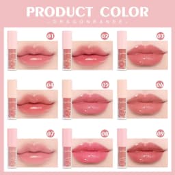 Fashion Beauty Watery Lip Glaze Moisten Shine Glitter Lip Plumper Moisturizing Liquid Lipstick Female Makeup Lip Stain Tint
