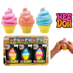 New Schylling Needoh Ice Cream Sensory Toy, Squeeze Stress Relief Blocks, Stress Reduction, Puzzle Solving Emotional Regulation