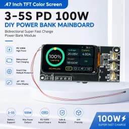 3-5S PD 100W Power Bank Module With MPPT Solar Charging DIY Mainboard For Lithium Battery Protection And Fast Charging