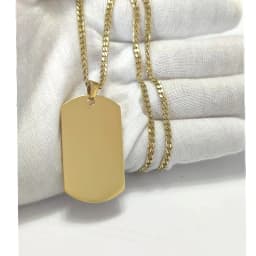 10pcs Lot Stainless Steel Cuban Chain Necklace with 30mm Square Pendant For Men Neck Jewelry Hand Chains Male Gift