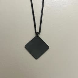 10pcs Lot Stainless Steel Cuban Chain Necklace with 30mm Square Pendant For Men Neck Jewelry Hand Chains Male Gift