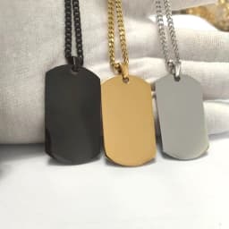 10pcs Lot Stainless Steel Cuban Chain Necklace with 30mm Square Pendant For Men Neck Jewelry Hand Chains Male Gift