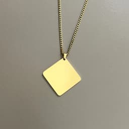 10pcs Lot Stainless Steel Cuban Chain Necklace with 30mm Square Pendant For Men Neck Jewelry Hand Chains Male Gift