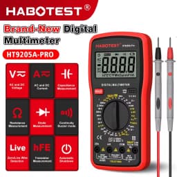 HABOTEST HT9205A-PRO True RMS Digital Multimeter 2000 Counts AC/DC Voltage Current Resistance Capacitance Electrician Tester
