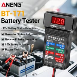 ANENG BT-171 12V Automotive Battery Tester Buzzing Alarm Reverse Connection Protection Automotive Battery Quality Testing Tool