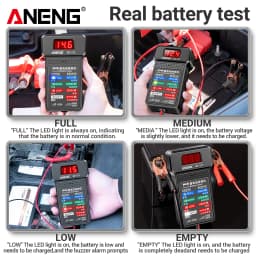 ANENG BT-171 12V Automotive Battery Tester Buzzing Alarm Reverse Connection Protection Automotive Battery Quality Testing Tool