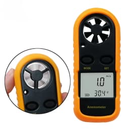 Naughty Bird Digital Anemometer 0-30m/s Wind Speed Meter -10 ~ 45C Temperature Tester Anemometro with LCD Backlight Display