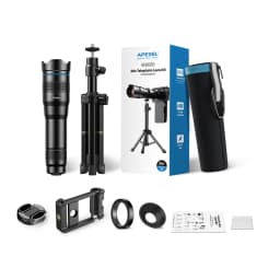 APEXEL 4K 36X Monocular Telescope Zoom Telephoto Lens for Phone with Metal Bracket Universal Clip for Shoot Birds/the Moon/Game