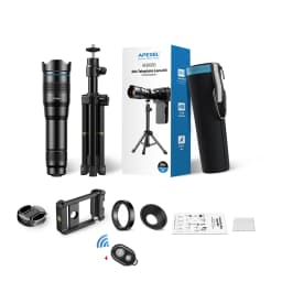 APEXEL 4K 36X Monocular Telescope Zoom Telephoto Lens for Phone with Metal Bracket Universal Clip for Shoot Birds/the Moon/Game